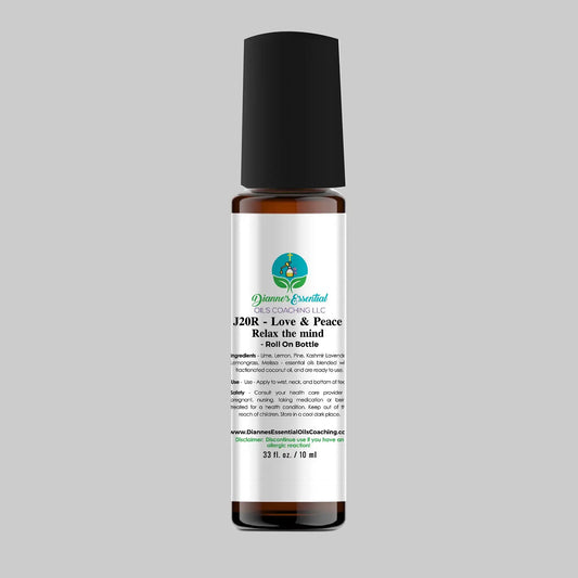 J20R – Love & Peace Relax the mind – Roll On Bottle - diannesessentialoilscoaching